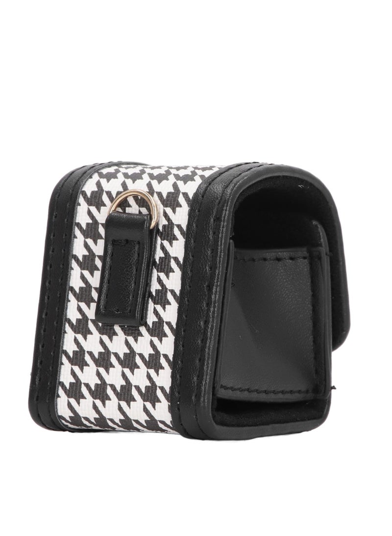 Carrying Case for Fuji Instax Pal Stylish Plaid Pattern PU Protective Carrying Case for Instant Camera Portable Travel Storage Cover Bag with Hand Strap (Black) - Image 4