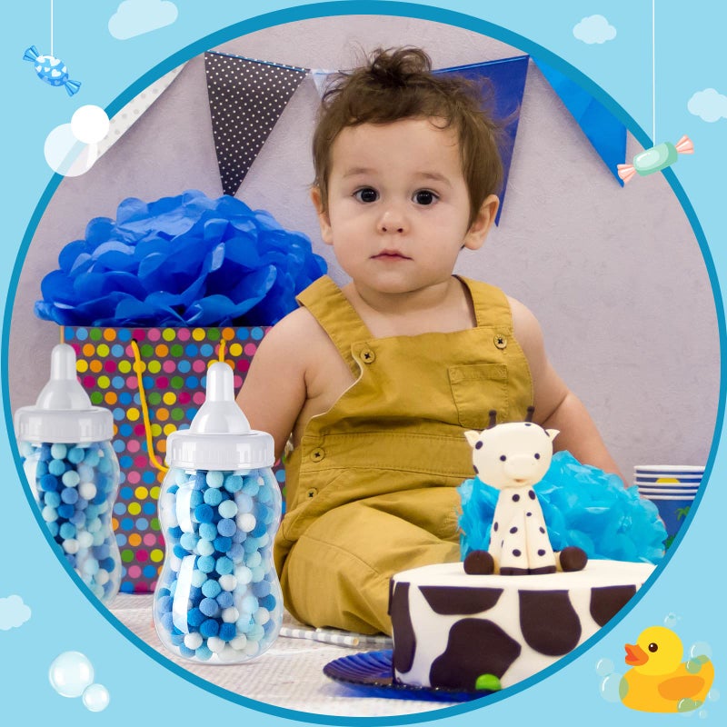 Tessco 2 Pcs 13'' Big Baby Bottles for Baby Shower Games,large Baby Bottles Plastic Baby Milk Bottle Jumbo Baby Bottle Bank Giant Candy Bottle for Baby Boy Girl Party Favor (White) - Image 5