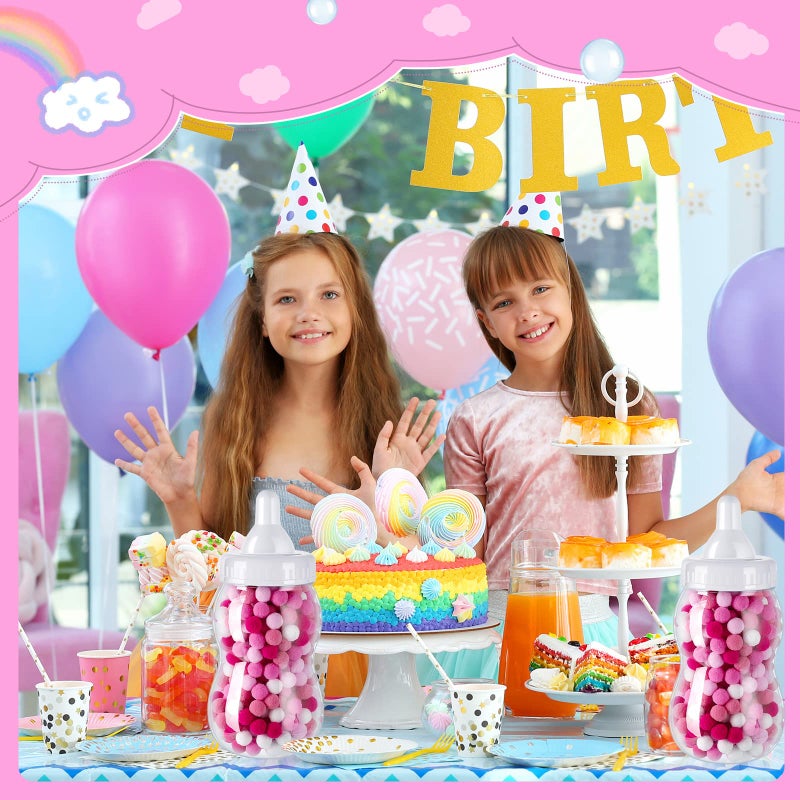 Tessco 2 Pcs 13'' Big Baby Bottles for Baby Shower Games,large Baby Bottles Plastic Baby Milk Bottle Jumbo Baby Bottle Bank Giant Candy Bottle for Baby Boy Girl Party Favor (White) - Image 4