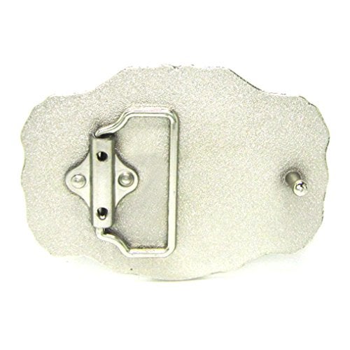 MASOP VOGU Western Texas Silver Cattle Longhorn Bull Belt Buckle Black Men Cowboy - Image 2