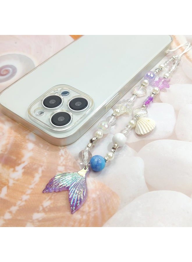 cioatu Phone Charms Cute Cherry Butterfly Cell Phone Lanyard Strap Wrist Strap for Bag Airpods Camera Pendants Decor, One Size, Nylon, beads - Image 4