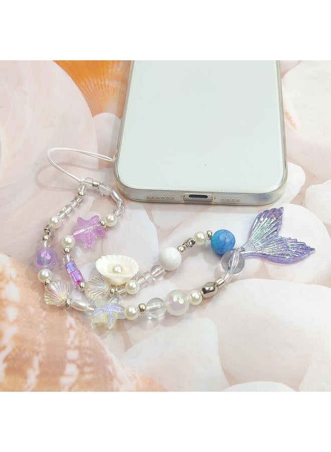 cioatu Phone Charms Cute Cherry Butterfly Cell Phone Lanyard Strap Wrist Strap for Bag Airpods Camera Pendants Decor, One Size, Nylon, beads - Image 3