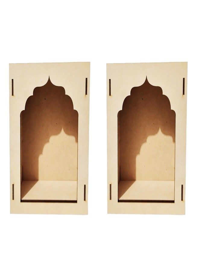 LET'S DIY Plain Jharokha MDF Cutout Box | DIY Art & Craft Kit | Wall Hanging Decor | Festival Gift | Wedding Decoration | Customizable Creative Craft Project - Image 1