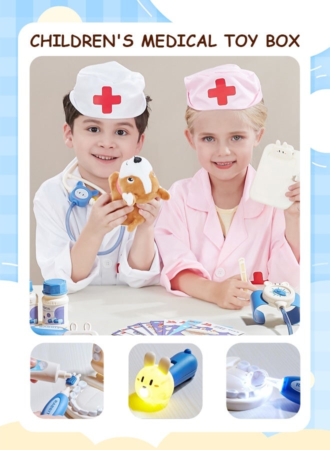 Doctor Kit for Kids with Stethoscope Pretend Play Medical Toys Set Kids Doctor Playset Dentist Kit Toys - Image 4