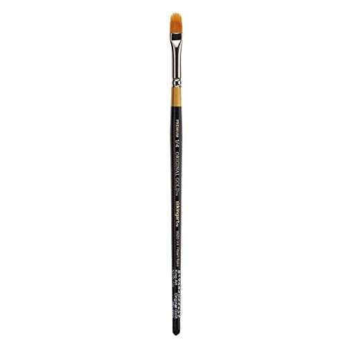KINGART Premium Original Gold 9520-1/4 Filbert RAKE Series Artist Brush, Golden Taklon Synthetic Hair, Short Handle, for Acrylic, Watercolor, Oil and Gouache Painting, Size 1/4" - Image 5
