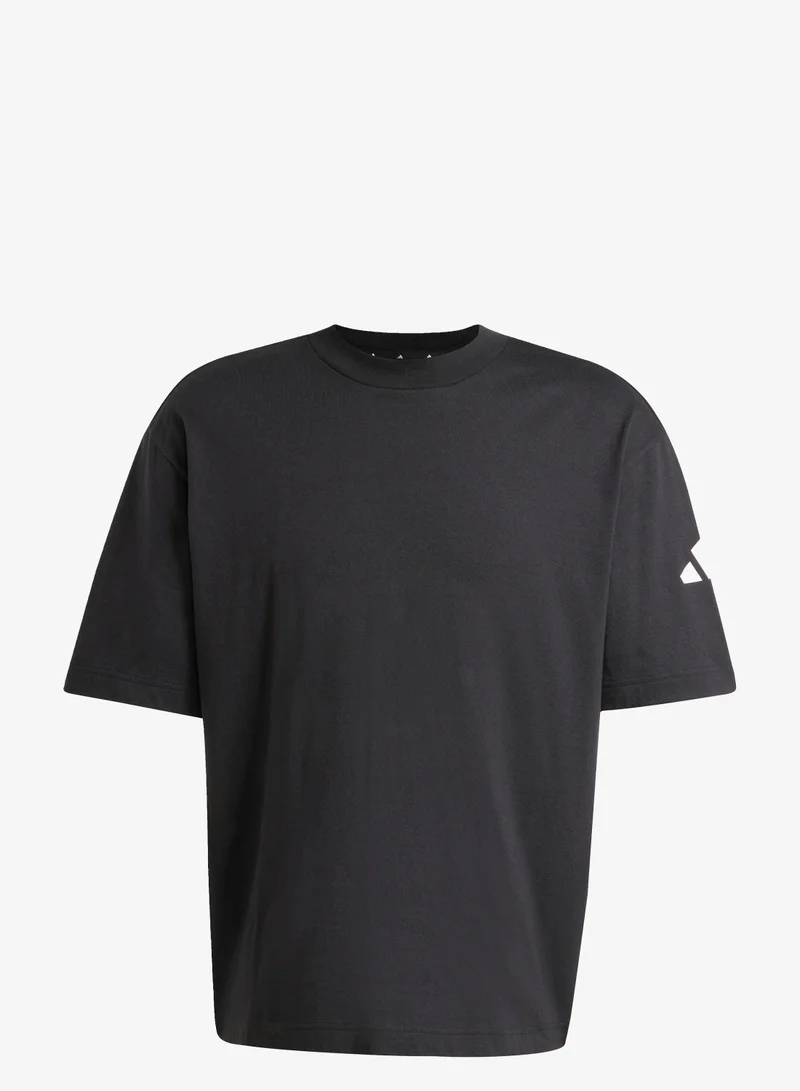 اديداس تيشيرت Essentials Loose Fit 3 Bar Logo