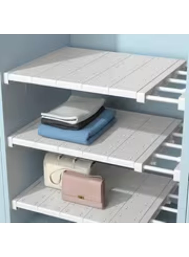 إيروريكس طقم 3 رفوف تخزين قابلة للتعديل – تصميم قابل للتوسعة موفر للمساحة مع لوح ثابت وقطعتين للتوسيع، مصنوع من مواد متينة، مناسب لتنظيم الخزانة والمطبخ والحمام، رف تخزين متعدد الطبقات ومعلق - Image 5