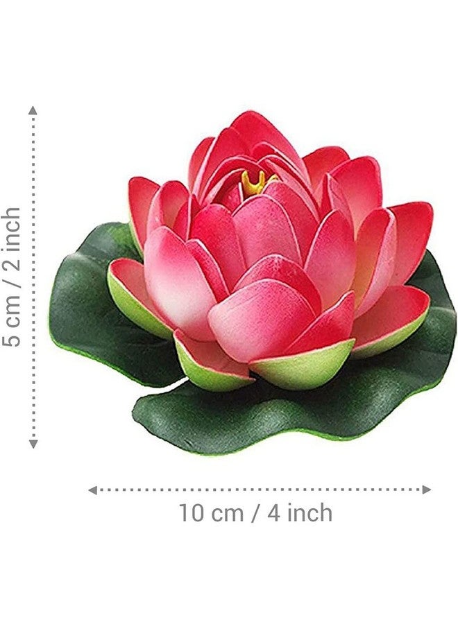 VRB Dec VRB Dec™ Pack of 6 Pcs Artificial Big Foam Lotus Flower Fake Foam Water Floating Flowers for Pooja Thali Festival and Events Outdoor Indoor Home Decoration and Craft (Multi-Pack of 6 Pcs)  - Image 2