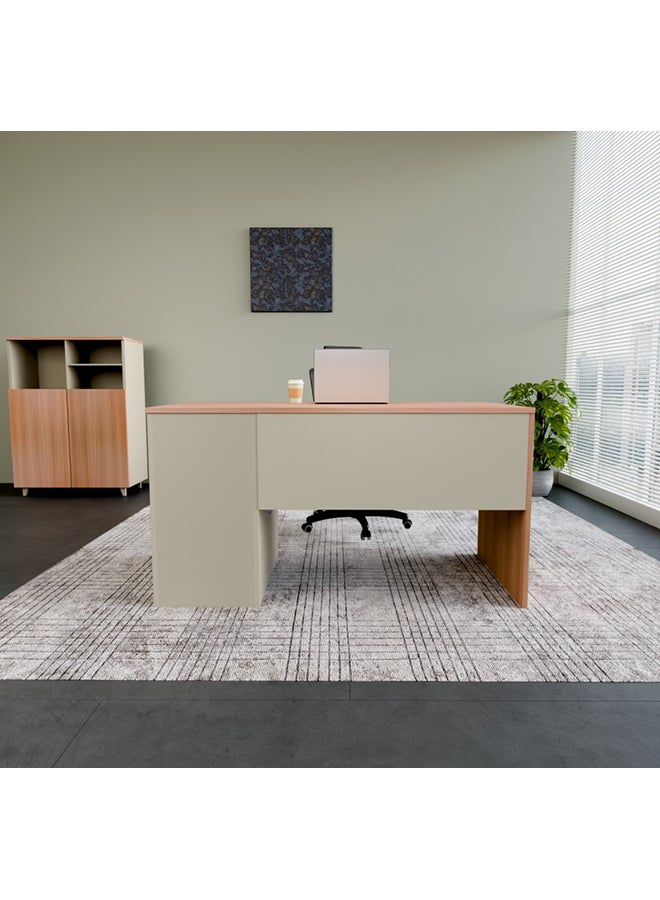NEO FRONT FURNITURE Single Office Table with Drawer – 1200×600×750mm Workstation Desk with MDF Top & Metal Legs, Compact Executive Desk for One Person (XS-Y-Z1206)  - Image 3