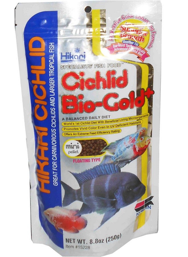 Hikari All Life Stages Cichlid Bio-Gold Plus Mini Pellet Fish Food, 250 G,Pack Of 1