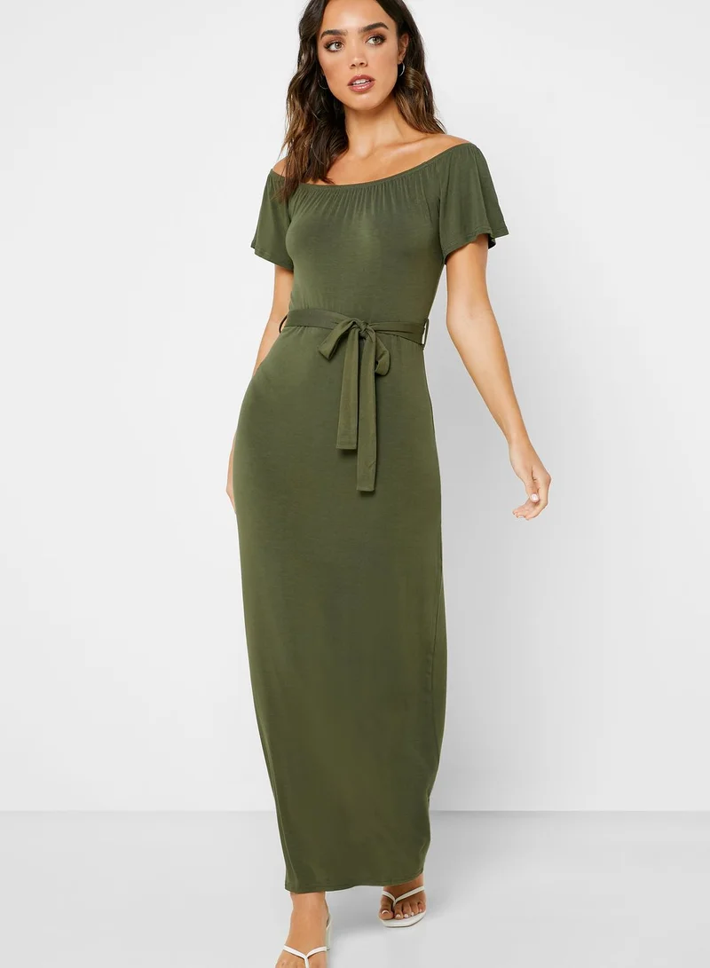 DOROTHY PERKINS Ruffle Hem Bardot Dress