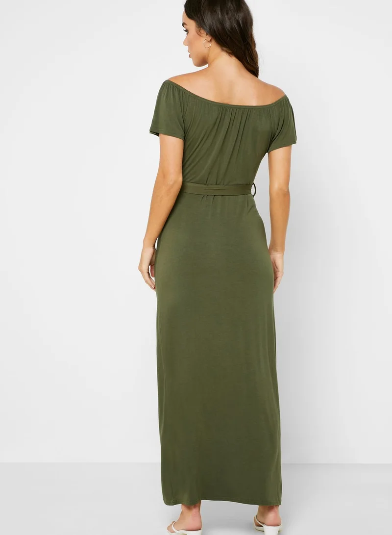 DOROTHY PERKINS Ruffle Hem Bardot Dress