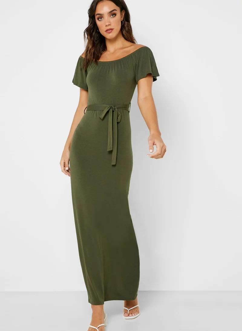DOROTHY PERKINS Ruffle Hem Bardot Dress