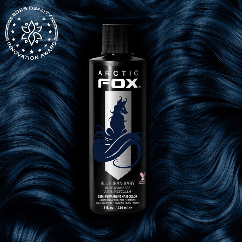 ARCTIC FOX Vegan and Cruelty-Free Semi-Permanent Hair Color Dye (8 Fl Oz, BLUE JEAN BABY) - Image 2