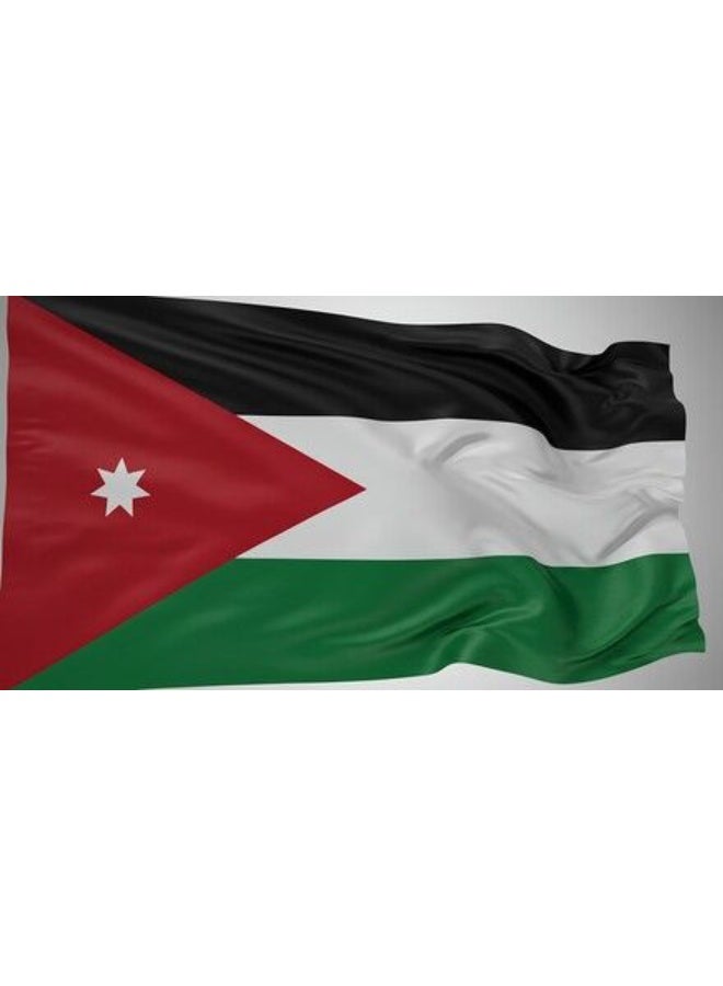 اي ار اس علم الأردن من ARS - ساتان 210D شديد التحمل، علم الأردن للاستخدام الخارجي/الداخلي، مقاوم للبهتان، يوم العلم، والمنزل - بوليستر، يوم الرياضة، كأس العالم FIFA - متوفر بحجم - Image 2