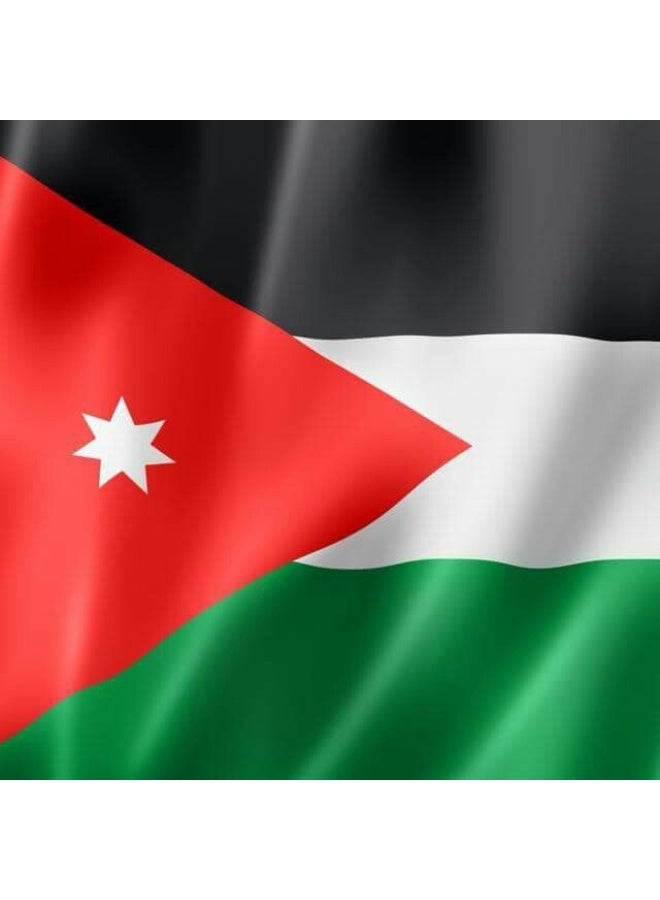 اي ار اس علم الأردن من ARS - ساتان 210D شديد التحمل، علم الأردن للاستخدام الخارجي/الداخلي، مقاوم للبهتان، يوم العلم، والمنزل - بوليستر، يوم الرياضة، كأس العالم FIFA - متوفر بحجم - Image 5