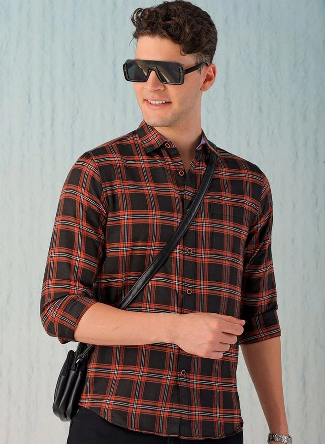Take Two Men Checked Flannel Casual Shirt By HardSoda