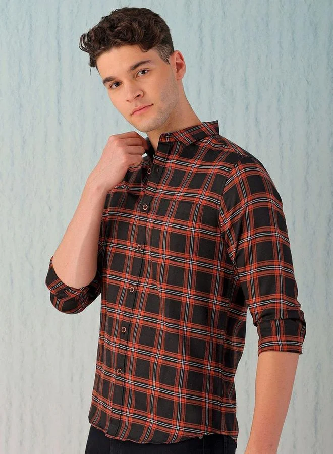 Take Two Men Checked Flannel Casual Shirt By HardSoda
