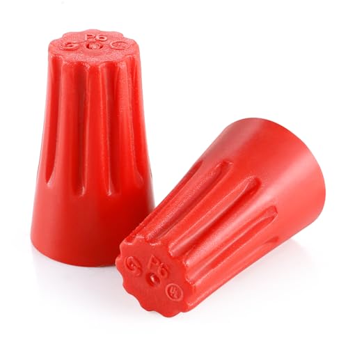 XHF UL Listed 45Pcs Red 22-10AWG Wire Connector Nuts, Wire Caps for Quick Connection Max. 2#10 w/2#12 w/2#14 Min.2#16 - Image 1