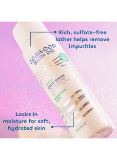 The Seaweed Bath Co. Seaweed Bath Co. Detox Body Wash Rosemary Mint Scent 12 Ounce (Pack Of 2) Shower Gel For Men & Women Vegan Paraben Free Sulfate Free Cruelty Free  - Image 4