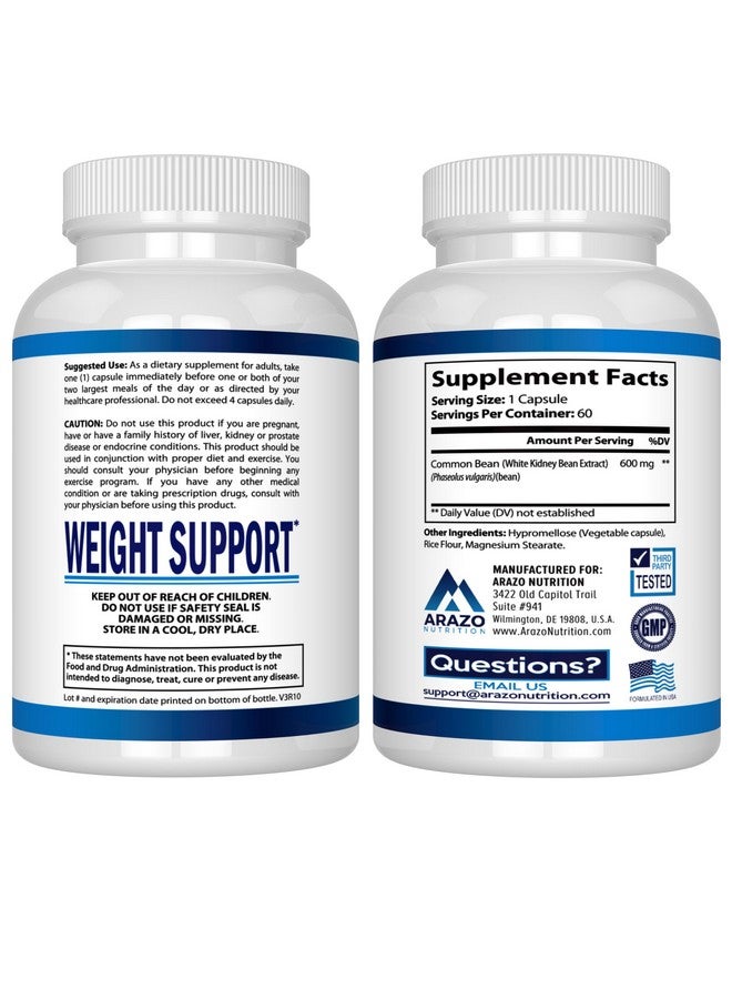 Arazo Nutrition Arazo Nutrition White Kidney Bean Extract - 100% Pure Carb Blocker and Fat Absorber for Weight Support - Intercept Carbs - Image 3