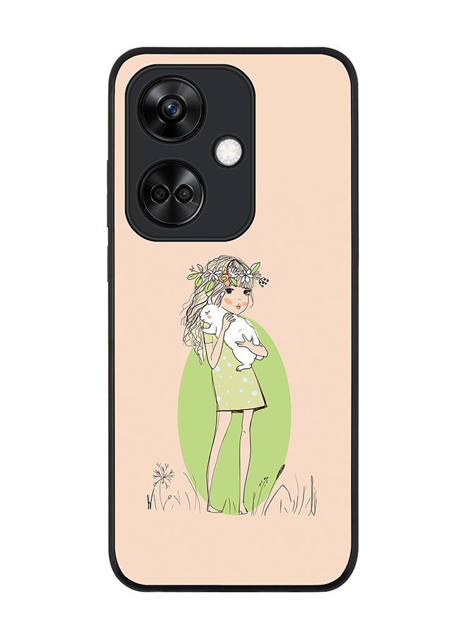 Stylizedd - Rugged Black Edge case for OnePlus Nord CE3 Custom Slim fit Flexible Anti Drop Thin Phone Case Cover - Bunny Cuddles - Image 1