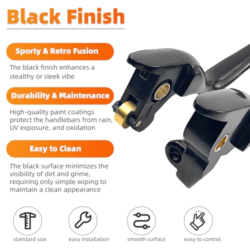S SYUU Black Brake Clutch Hand Lever Sets Pairs Aftermarket Part Compatible with Harley Davidson Touring Street Glide FLHX FLX FLT FLHT Road Glide FLTRX 2014-2016 - Image 5