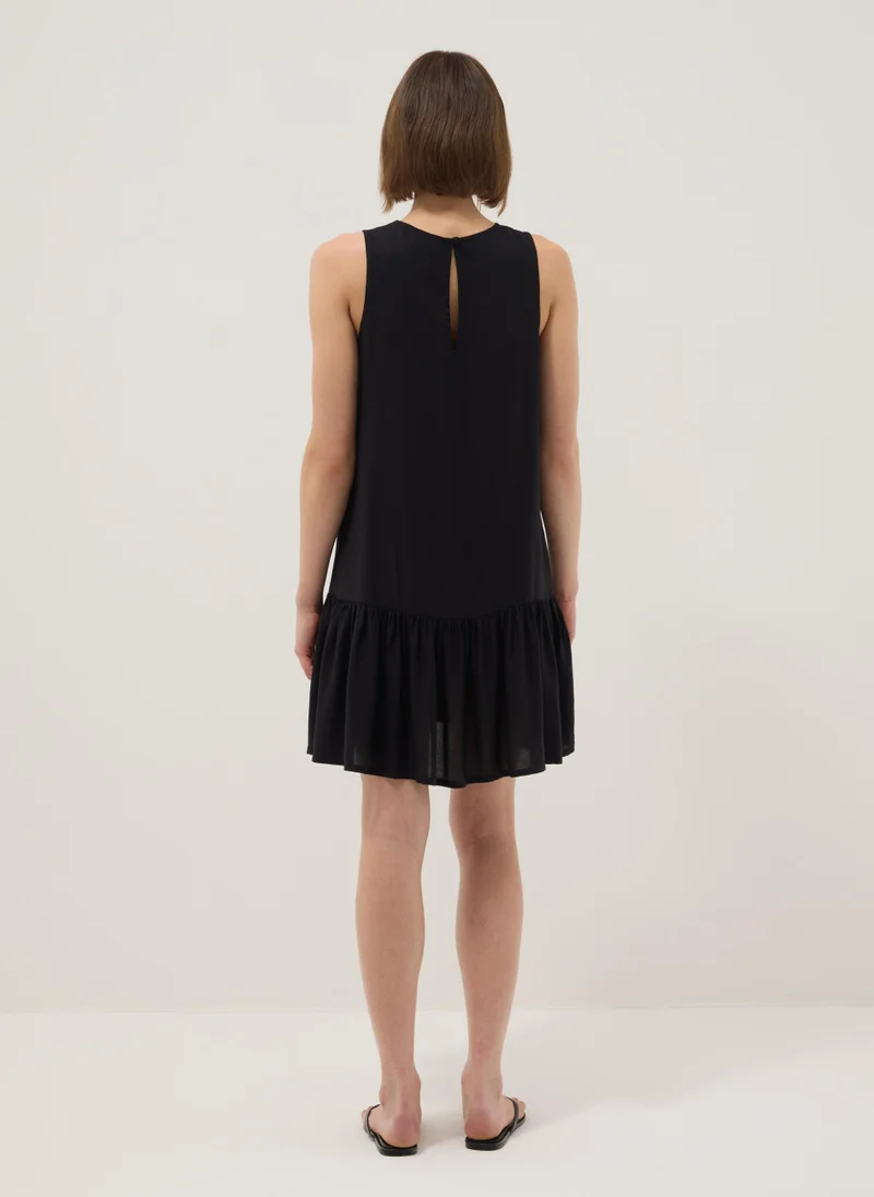 Ovs  OVS Sleeveless Pure Viscose Black Dress, Regular Fit for Women | Best Price UAE
