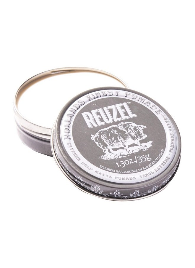 Reuzel REUZEL Extreme Hold Matte Pomade, Strongest All Day Hold, Water Soluble Styling, No Shine & Flake Free, Easy To Wash Out, For and Hairstyles, 1.3 oz  - Image 1