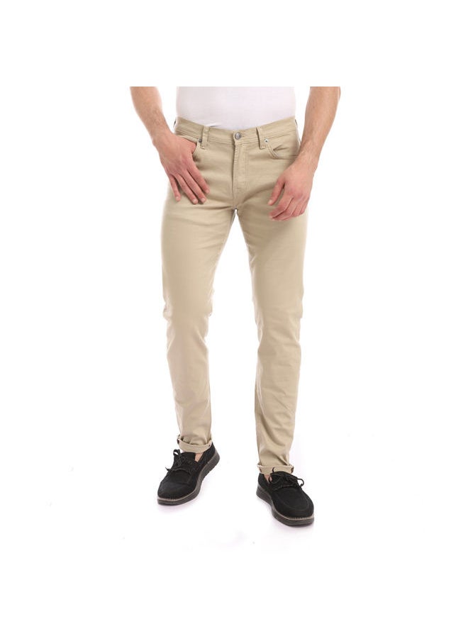 Esla ESLA Printed Pants L. Beige for Men  - Image 2