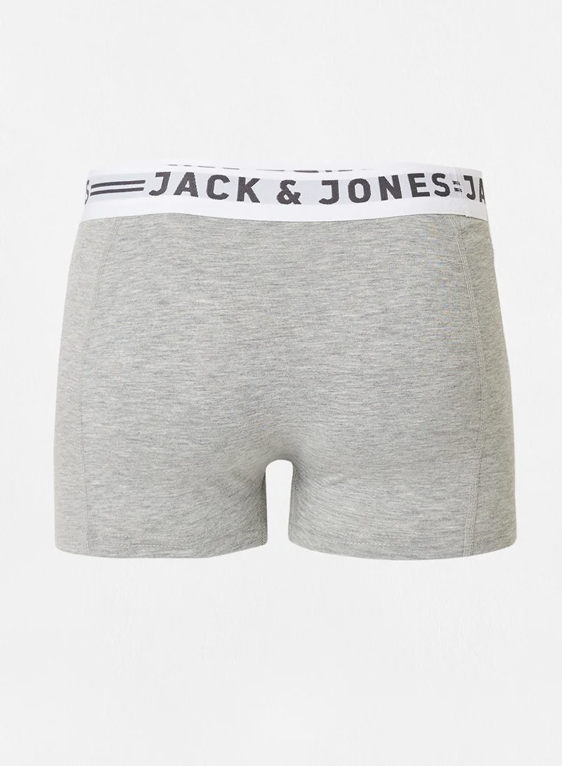 JACK & JONES  Logo Detail Trunks (Pack of 3)  | Best Price UAE
