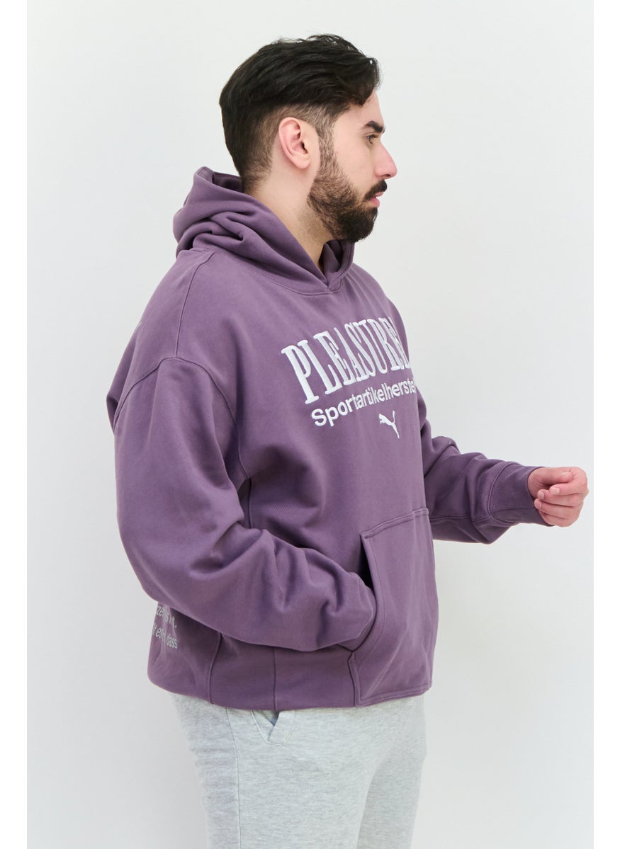 PUMA Men Sportswear Fit Long Sleeves Outdoor Hoodie, Purple  - Image 2