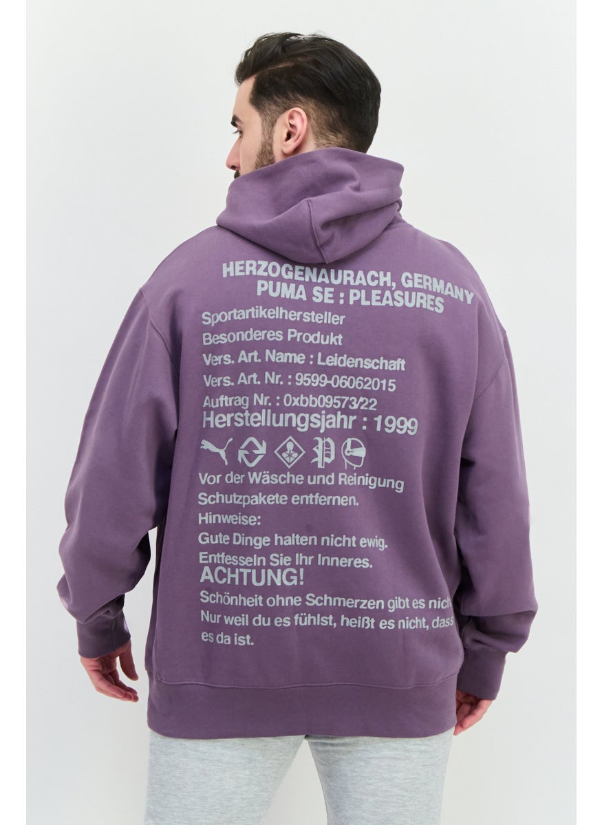 PUMA Men Sportswear Fit Long Sleeves Outdoor Hoodie, Purple  - Image 3