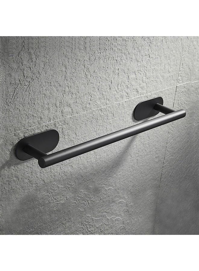Wall Mounted Bathroom Accessory Towel Rack Black 40 x 8cm  - Image 4