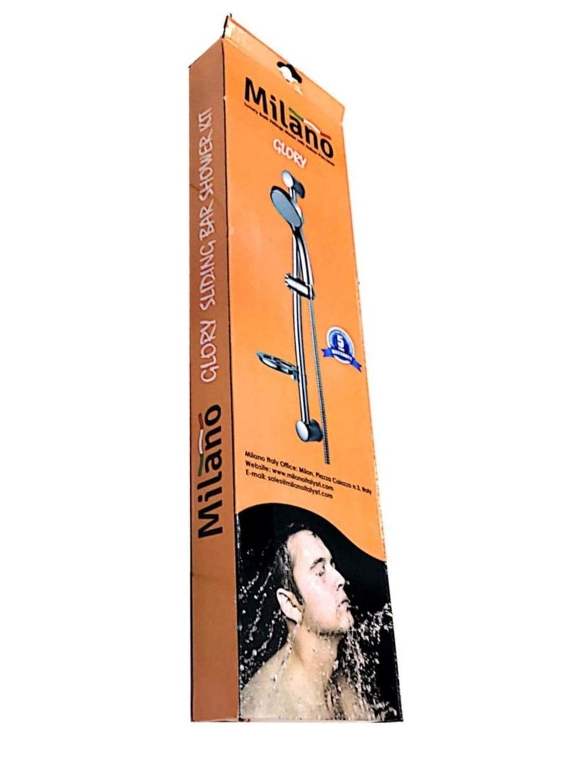 milano Glory Sliding Bar Shower Kit with 3 Flow Message Set - Image 2
