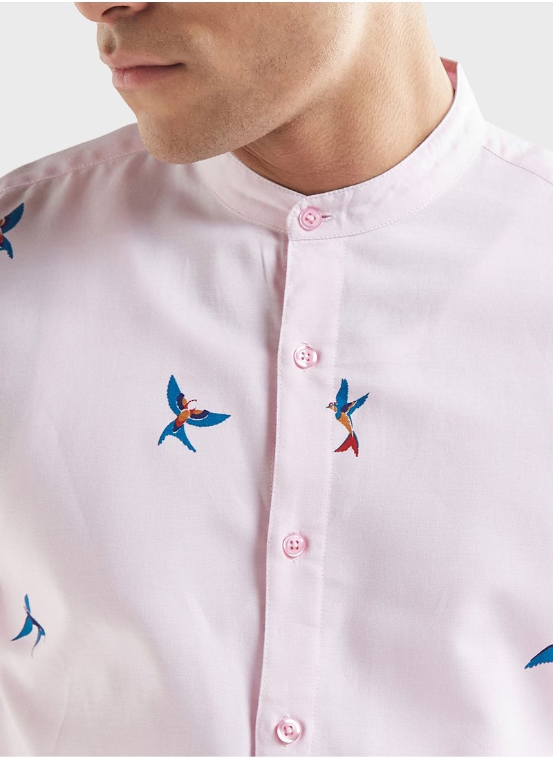 FAV Bird Print Relaxed Fit Shirt  - Image 3