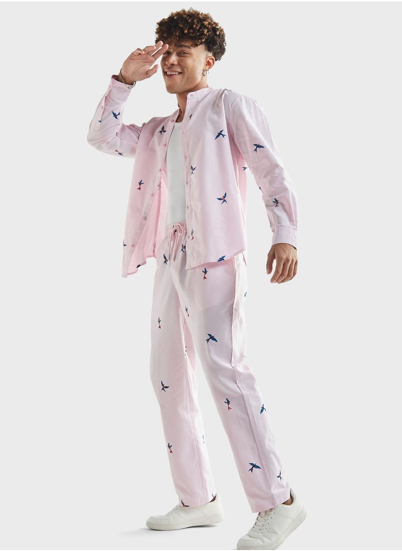 FAV Bird Print Relaxed Fit Shirt  - Image 4