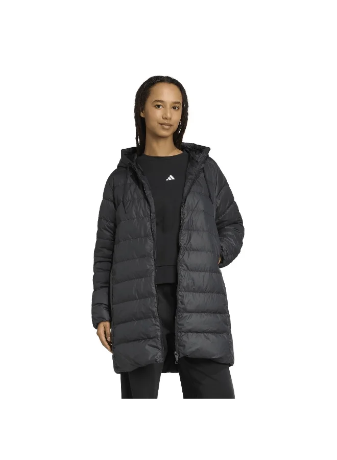 Adidas Black Essentials CLIMAWARM 3-Stripes Light Down Hooded Parka for Women | Best Price UAE