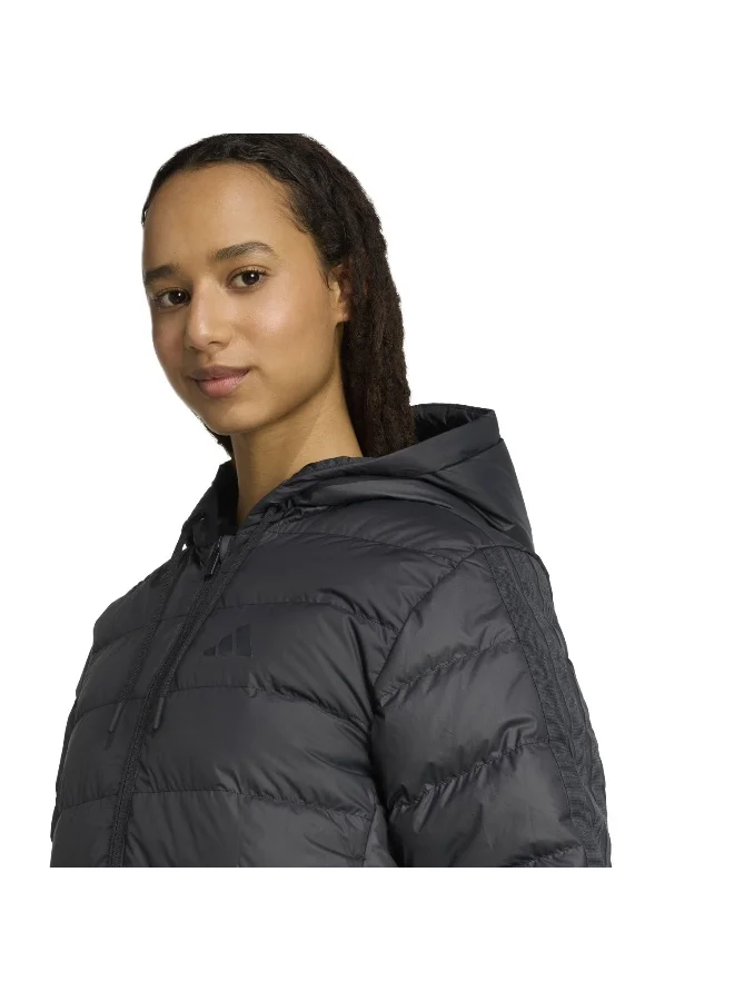 Adidas Black Essentials CLIMAWARM 3-Stripes Light Down Hooded Parka for Women | Best Price UAE
