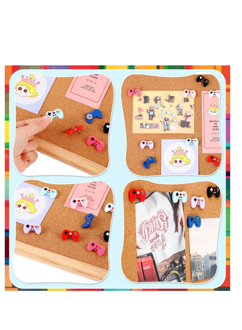 24 Pcs Colorful Game Controller Push Pins, Fun Decorative Thumb Tacks for Cork Boards, Photo Walls and Bulletin Boards, Ideal for Gamers and Creative Home Decor - Image 4