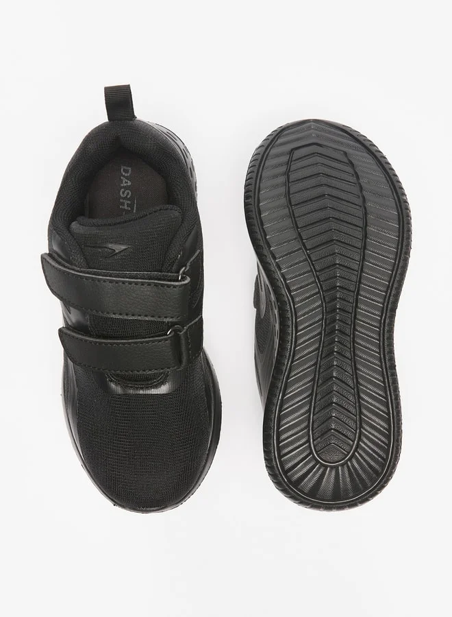 Dash Kids' Textured Hook and Loop Closure Sports Shoes