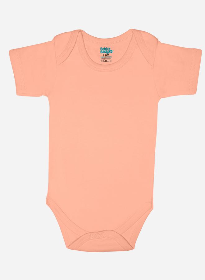 Babies Basic Pack of 3 - Solid Combed Cotton Short Sleeve Bodysuit - Image 3