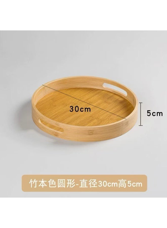 3-piece set. An elegant wooden serving tray, perfect for serving tea, coffee and desserts in a natural and attractive style. - Image 3