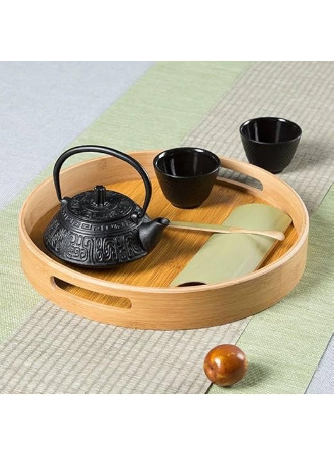 3-piece set. An elegant wooden serving tray, perfect for serving tea, coffee and desserts in a natural and attractive style. - Image 2