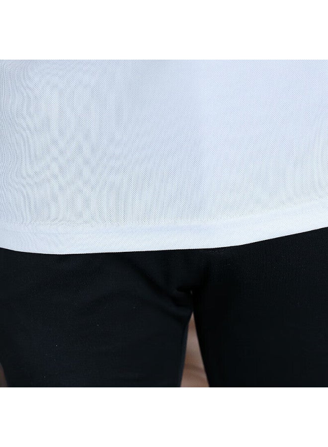 Tucano Men's Short Sleeve T-shirt Summer Business Casual Solid Color Polo Breathable All-match Top Men's Clothing White 4XL - Image 4
