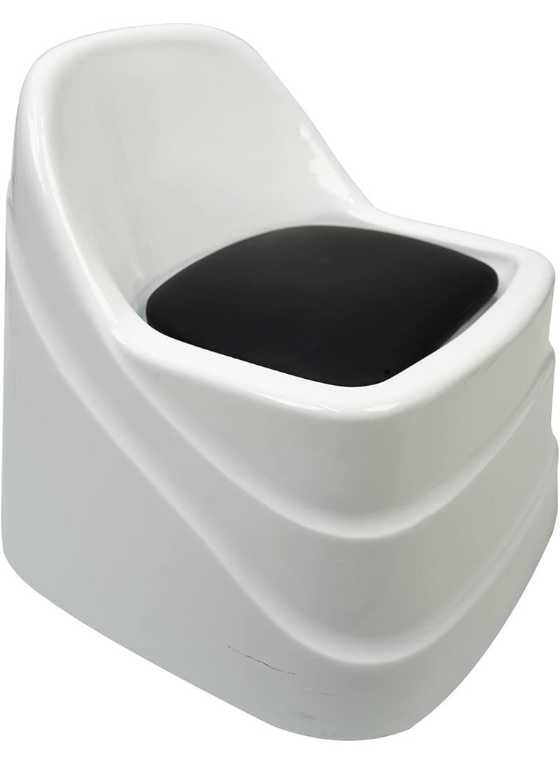 Meishida Stool Chair Mani/Pedi Heavy-Duty Rolling Chair w/Back Rest for Beauty Salon & Spa Nail Care salon Equipment (White)  - Image 1