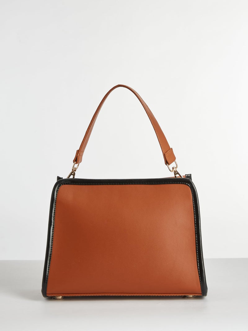 Fargo Mila Handbag for Women | Soft Vegan Leather, YKK Zipper, Stylish Shoulder Purse for Office, College, Casual & Event Use | Made in India (Tan) - Image 5