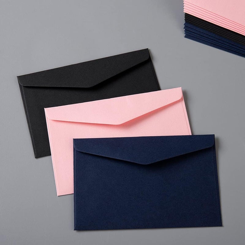 Homtable 120 Pack Mini Envelopes Small Envelopes Self-Adhesive Kraft Paper Tiny Pockets for Business Cards Christmas Holiday Small Gift Cards Invitations Cards(4.13"×2.76") (Black) - Image 4