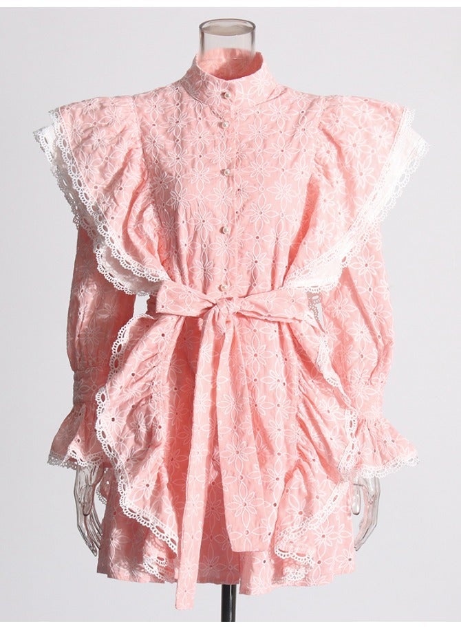 ZAGHOU Blossom Ruffle Mini Dress - Image 3