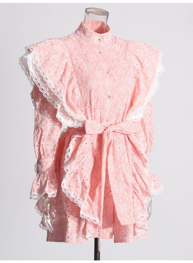 ZAGHOU Blossom Ruffle Mini Dress - Image 4